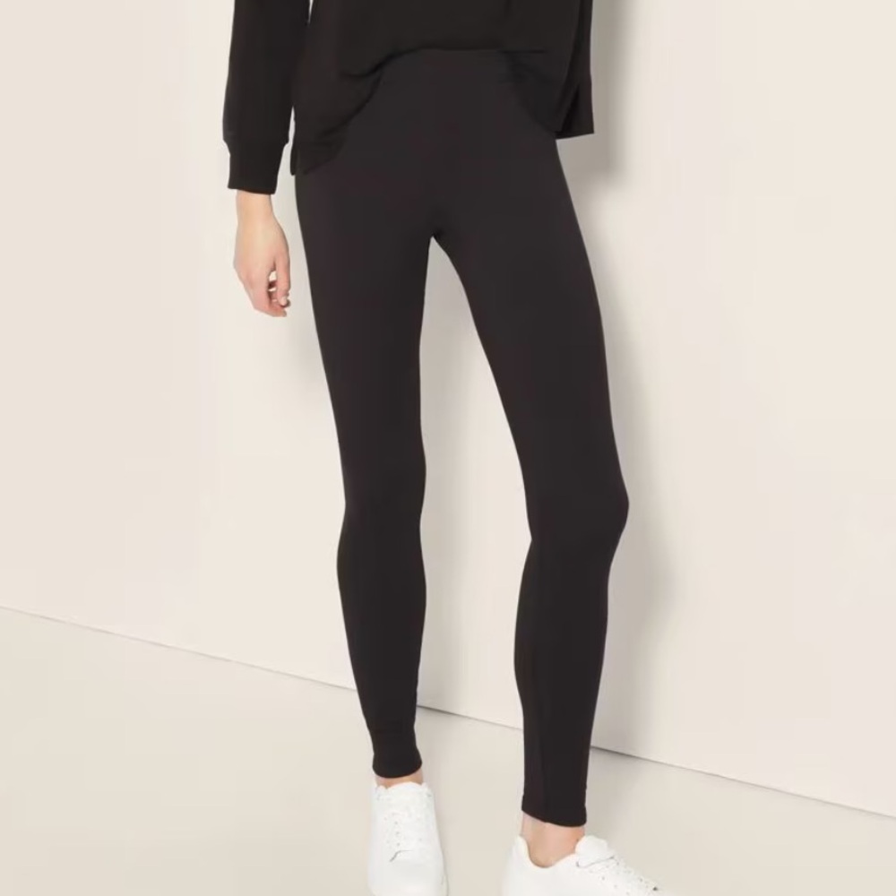 Soma smoothing fine fleece leggings black size S
